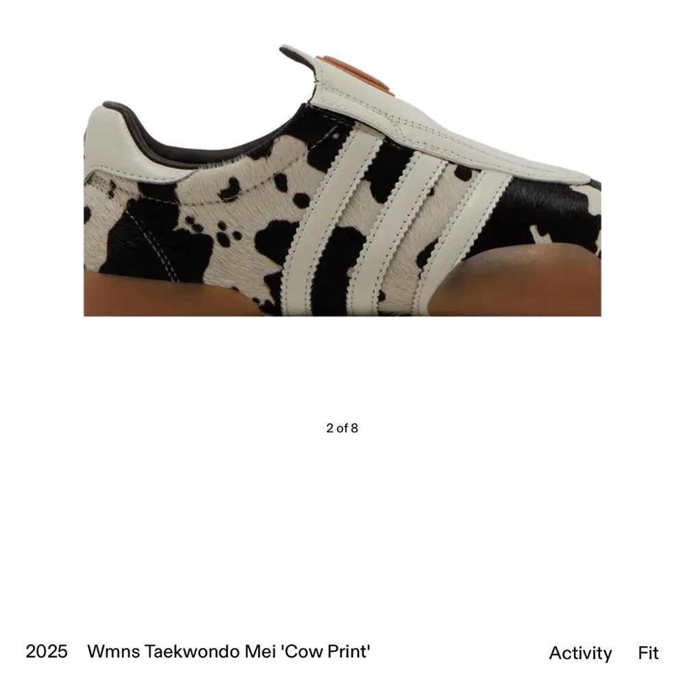 adidas Women's Taekwondo Mei Cow Print Athletic Shoes - Picture 2 of 7